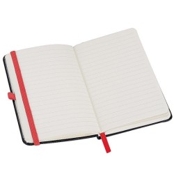 A6 Notizbuch mit Kunstledereinband  - Rot