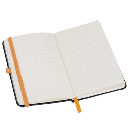 A6 Notizbuch mit Kunstledereinband  - Orange