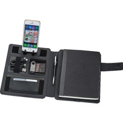 A5 Mappe mit integrierter Powerbank 4.000 mAh - Schwarz