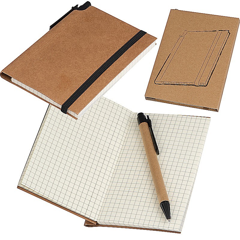 Kleines Notizbuch mit umweltfreundlichem Umschlag - Braun