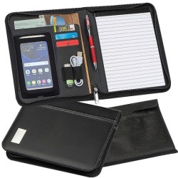 A5 Schreibmappe aus Kunstleder - Schwarz