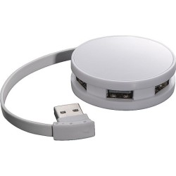 USB Hub aus Kunststoff mit 4 Anschlüssen - Weiß