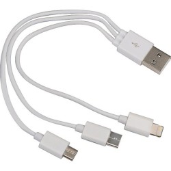 Kunststoffbox mit 3in1 USB Ladekabel - Schwarz