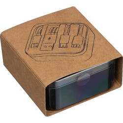 Kunststoffbox mit 3in1 USB Ladekabel - Schwarz