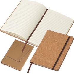 A5 Notizbuch mit Korkeinband und linierten Seiten - Beige