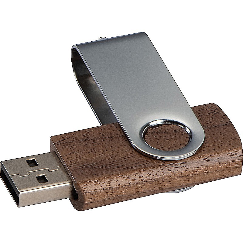 USB Stick aus dunklem Holz 4GB - Braun