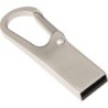 USB-Stick Metall mit Karabinerhaken 8GB - Silbergrau