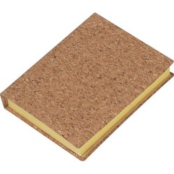 Haftmarker- und Haftnotizbuch mit Korkumschlag - Beige