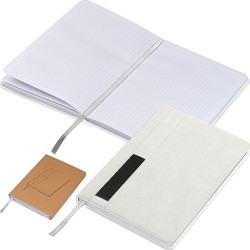 Notizbuch mit Steckfach A5 - Weiß