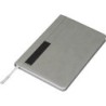 Notizbuch mit Steckfach A5 - Silbergrau