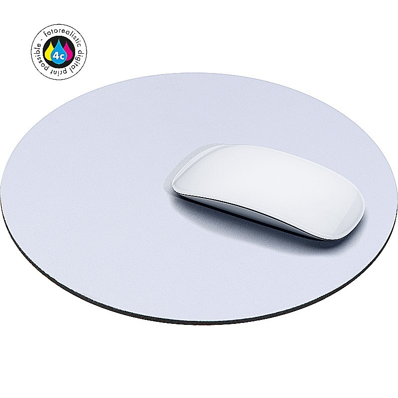 Rundes Mousepad - Weiß