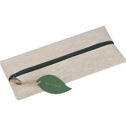 Schreibset mit Lineal Radiergummi Spitzer Bleistift und Rollerball - Beige