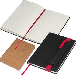 Notizbuch mit farbigen Applikationen - Rot