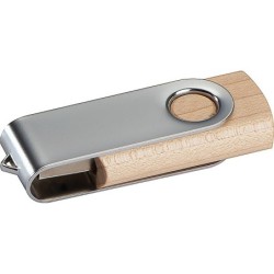 USB Stick Twist mit Holzkörper hell 8GB - Braun