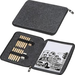 Malset in Filzetui  - Anthrazit