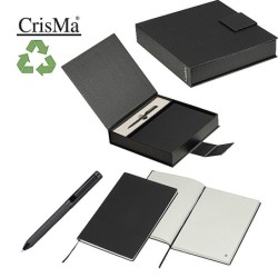 Set aus Notizbuch und Kugelschreiber  - Schwarz