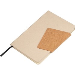 Notizbuch mit einem Einband aus recyceltem Milchkarton und Magnetverschluss - Beige