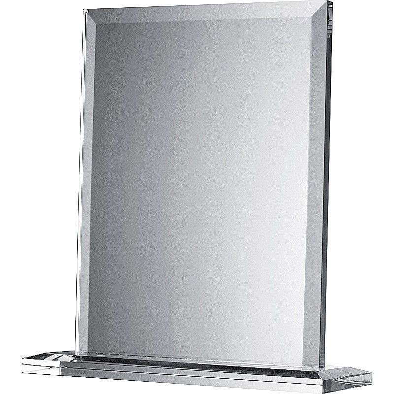 Glastrophäe mit standfestem Sockel - Transparent