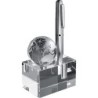 Stiftehalter aus Glas mit abnehmbarer Weltkugel - Transparent