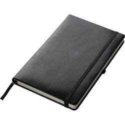 A5 Notizbuch mit Kunstlederumschlag  - Schwarz