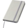 Notizbuch mit Lesebändchen und Gummibandverschluss - Weiß