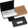 Visitenkartenetui mit Kunstlederbezug  - Schwarz
