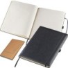 A4 Notizbuch mit Kunstlederumschlag  - Schwarz