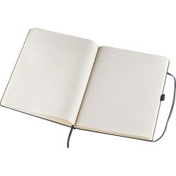 A4 Notizbuch mit Kunstlederumschlag  - Schwarz