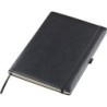 A4 Notizbuch mit Kunstlederumschlag  - Schwarz