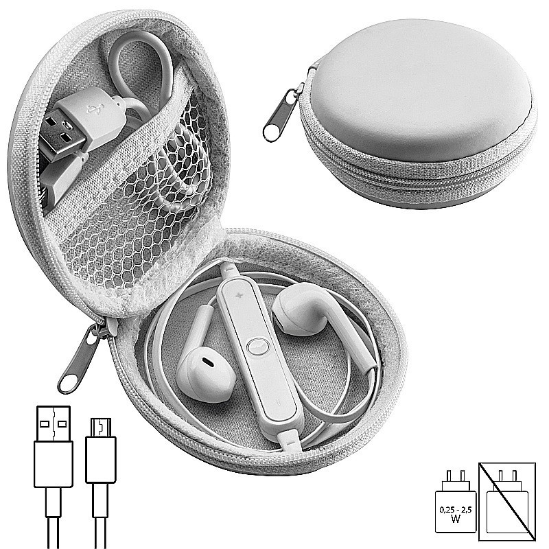 Bluetooth Kopfhörer mit Lautstärkeregulierung - Weiß