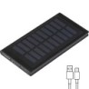 Solar Powerbank aus Metall 8.000mAh - Schwarz
