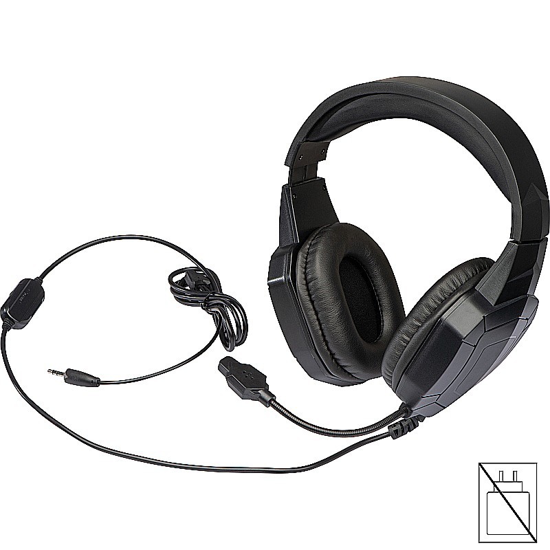 Headset mit Mikrofon - Schwarz