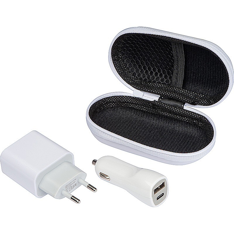 USB + C Type Travel Set - Weiß