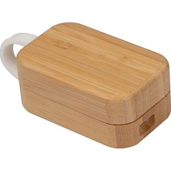 Bluetooth Kopfhörer in einer Bambusbox - Beige