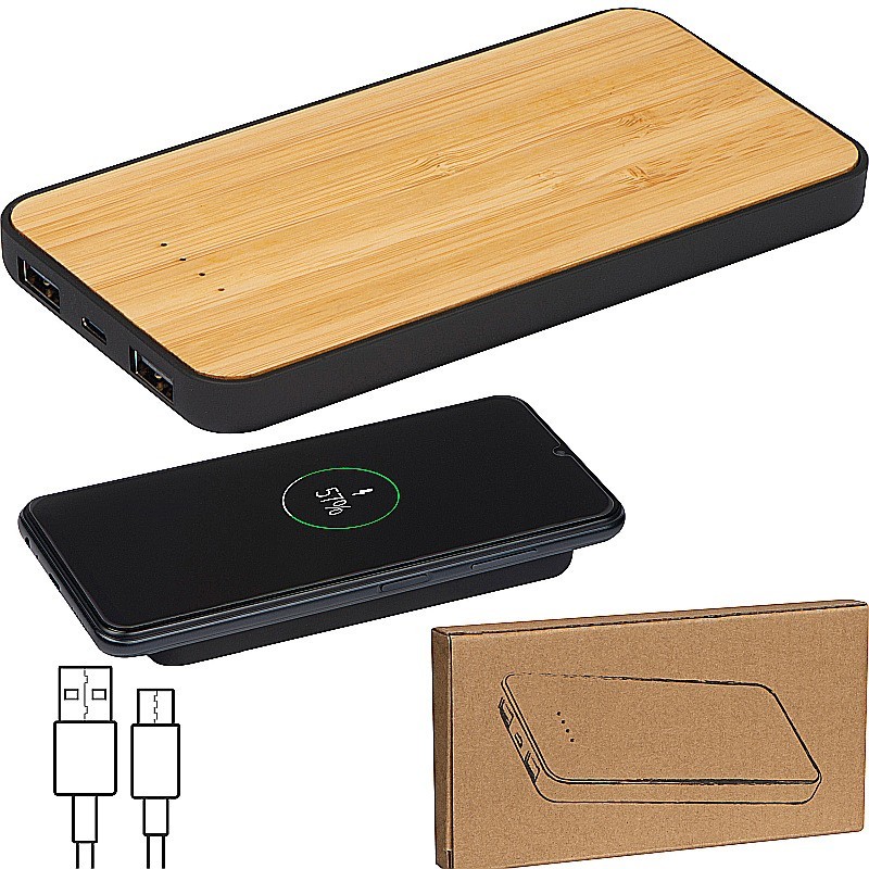 Wireless Charger und Powerbank 8.000 mAh - Beige