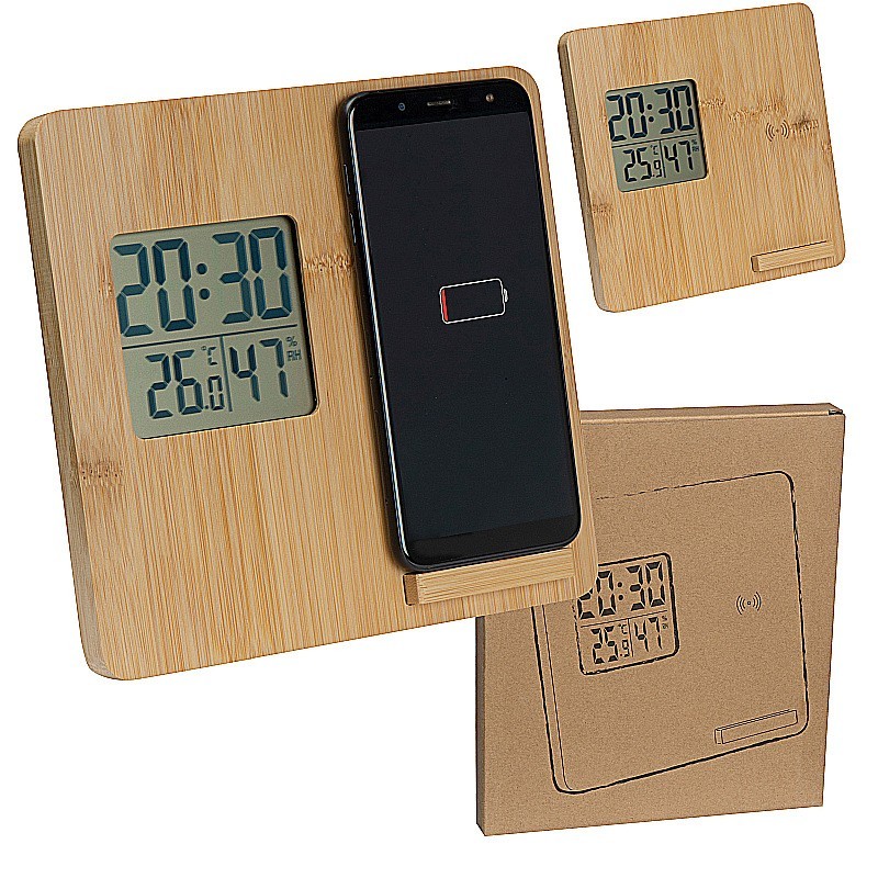 Wetterstation aus Bambus - Beige