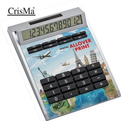 Tischrechner Eigendesign mit 12 Digits aus Kunststoff - Weiß