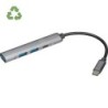 USB Hub aus recyceltem Aluminium - Silbergrau
