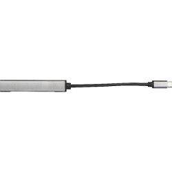 USB Hub aus recyceltem Aluminium - Silbergrau