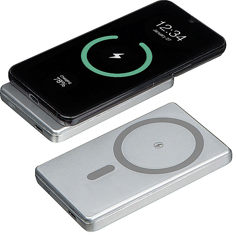 Magnetisches Ladegerät 5.000 mAh - Silbergrau