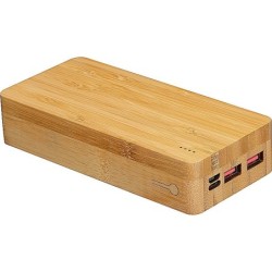 Powerbank aus Bambus 20.000 mAh - Beige
