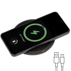 Wireless Charger mit LED Anzeige  - Schwarz