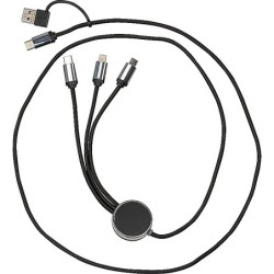 Ladekabel mit Leuchtfunktion  - Schwarz