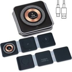 3 in 1 Wireless-Charger - Schwarz