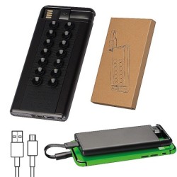 Powerbank 4.000 mAh mit Saugnäpfen - Schwarz