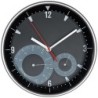 Wanduhr mit Hygro und Thermometer - Schwarz