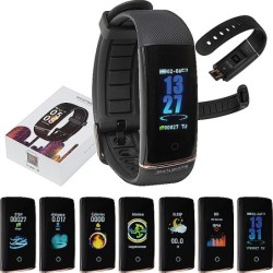 Smartes Fitness Armband - Schwarz