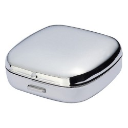 Quarz Reisewecker aus Metall - Silbergrau