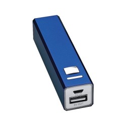 Powerbank 2.200 mAh aus Metall inkl. Ladekabel - Blau