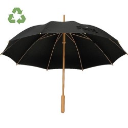 Stockschirm aus Bambus und RPET - Schwarz